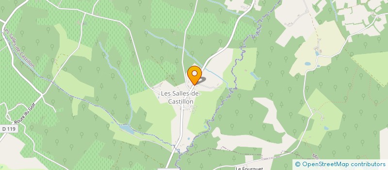 localisation de l'entreprise DE L'ESPOIR  LES SALLES-DE-CASTILLON