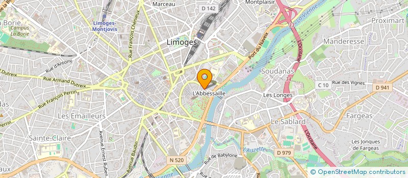 localisation de l'entreprise DE L'ESPOIR à LIMOGES