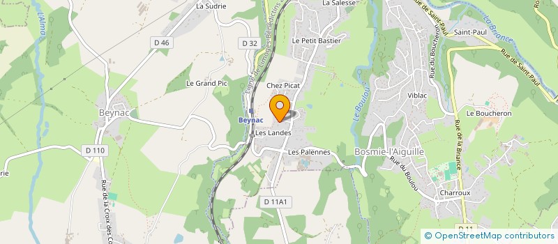 localisation de l'entreprise DE L'ESTRADE  BOSMIE-L'AIGUILLE