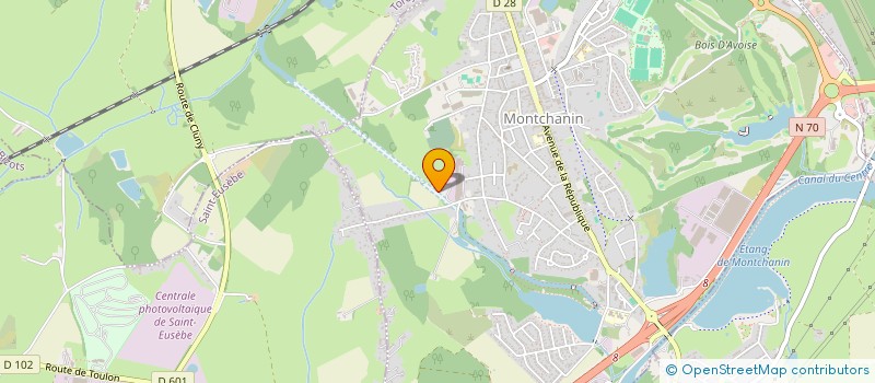 localisation de l'entreprise DE L'ETANG  MONTCHANIN