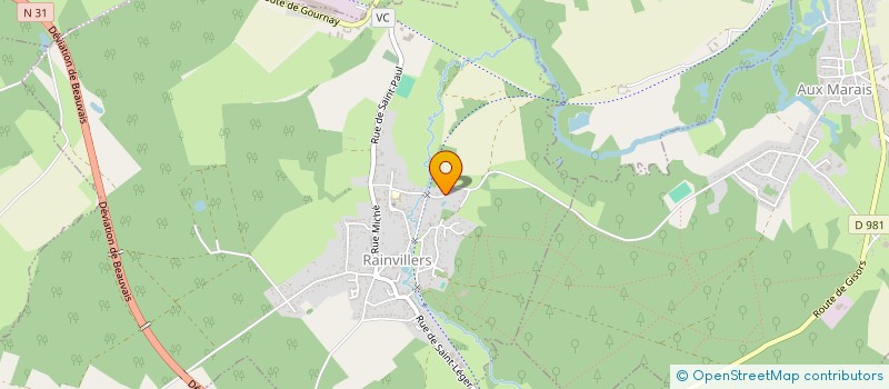 localisation de l'entreprise DE L'ETANG  RAINVILLERS