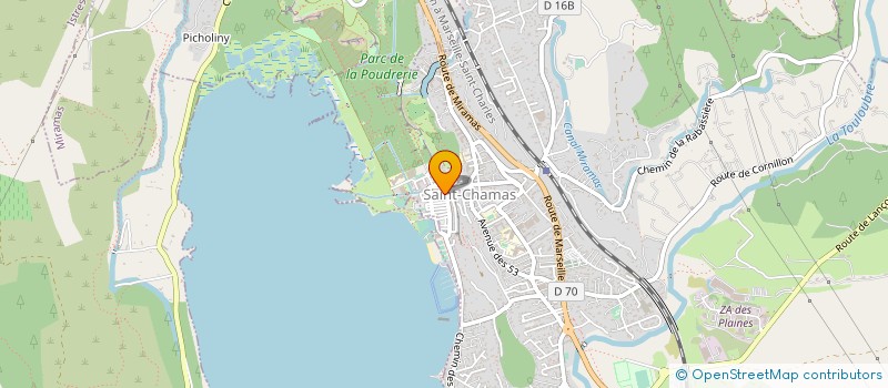 localisation de l'entreprise DE L'ETANG DE SAINT-CHAMAS  SAINT-CHAMAS