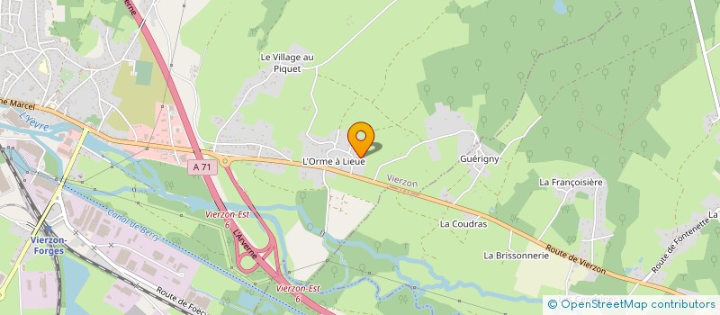 localisation de l'entreprise DE L'ETANG DES FORGES  VIERZON