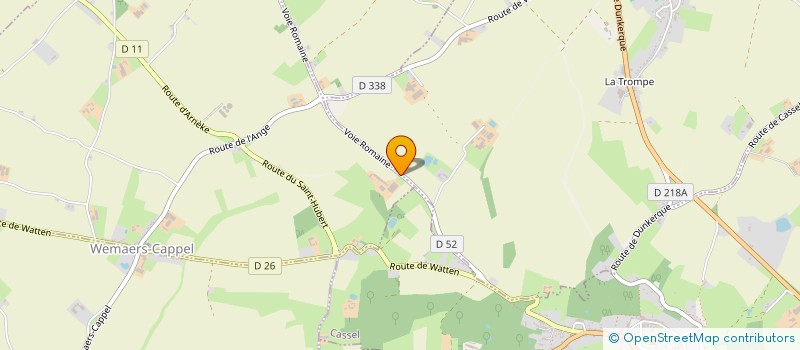 localisation de l'entreprise DE L HAGUEDORNE à WEMAERS-CAPPEL