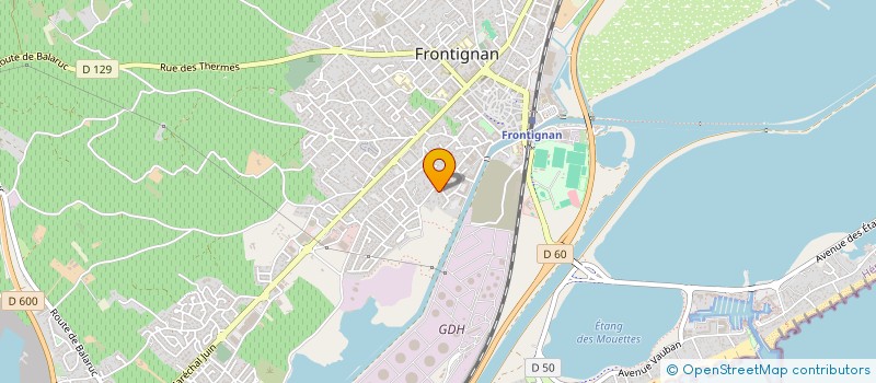 localisation de l'entreprise DE L'HERAULT MOTOCYCLISTE à FRONTIGNAN