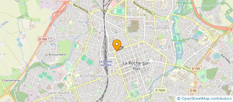 localisation de l'entreprise DE L'HERMINE  LA ROCHE-SUR-YON