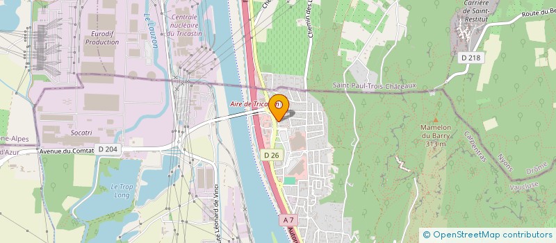 localisation de l'entreprise DE L'HERMITAGE  BOLLENE