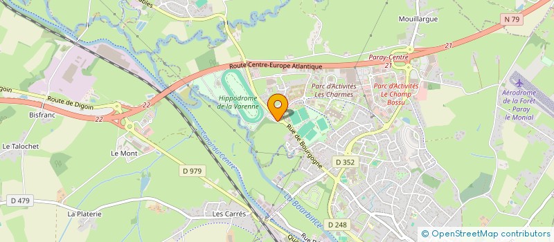 localisation de l'entreprise DE L'HIPPODROME  PARAY-LE-MONIAL