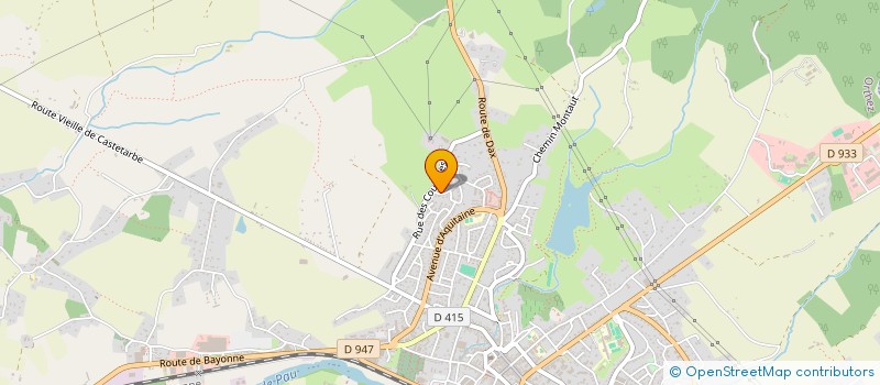 localisation de l'entreprise DE L'HORLOGE  ORTHEZ