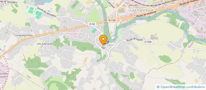 localisation de l'entreprise DE L'HORT SANTE  SAIX