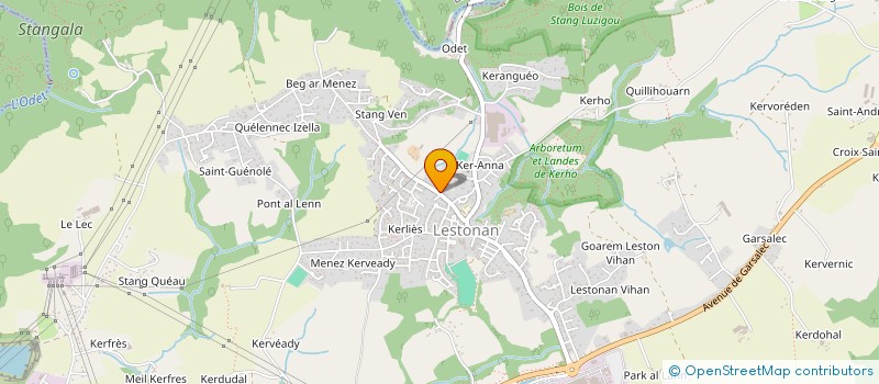 localisation de l'entreprise DE L'HOTEL  ERGUE-GABERIC