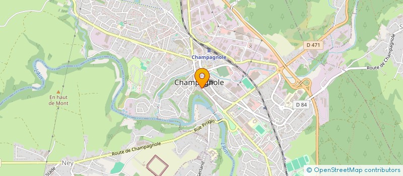 localisation de l'entreprise DE L'HOTEL DES POSTES  CHAMPAGNOLE