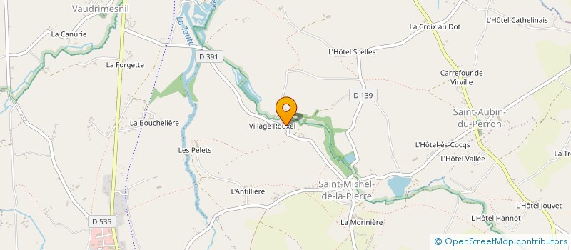 localisation de l'entreprise DE L'HOTEL ROUXEL à SAINT-SAUVEUR-VILLAGES