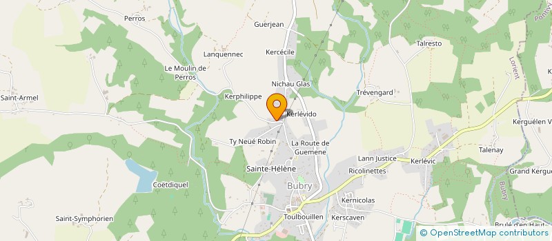 localisation de l'entreprise DE L'IF  PLUMELIAU-BIEUZY