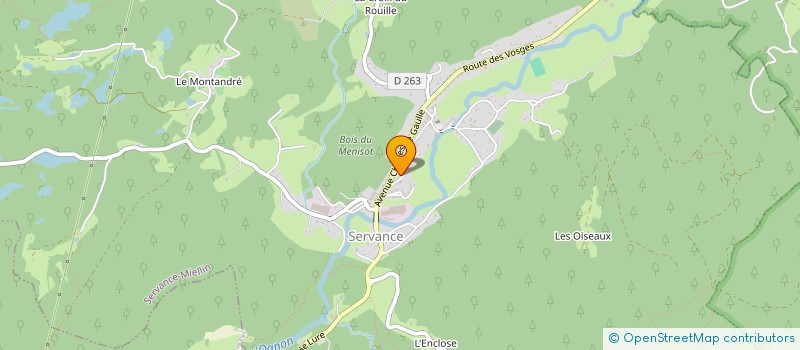 localisation de l'entreprise DE L'IMPASSE DES ECOLES  SERVANCE-MIELLIN