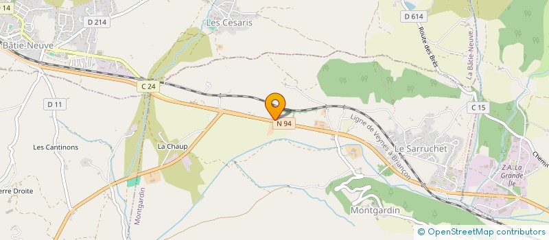 localisation de l'entreprise DE L'ISCLE D'AUBERT à MONTGARDIN