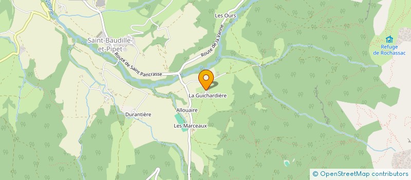 localisation de l'entreprise DE L OBIOU à SAINT-BAUDILLE-ET-PIPET