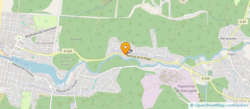 localisation de l'entreprise DE L'OCEAN  MIMIZAN