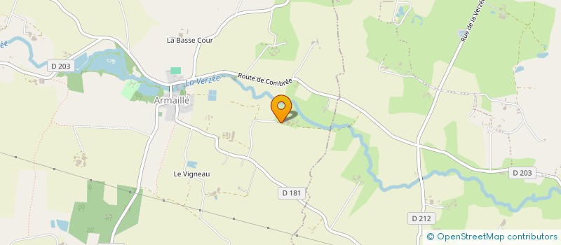 localisation de l'entreprise DE L'OMBREE  OMBREE D'ANJOU