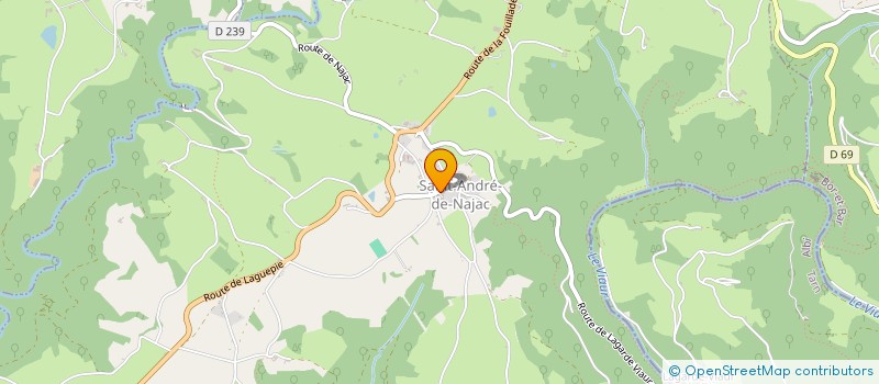 localisation de l'entreprise DE L'ORATOIRE  SAINT-ANDRE-DE-NAJAC