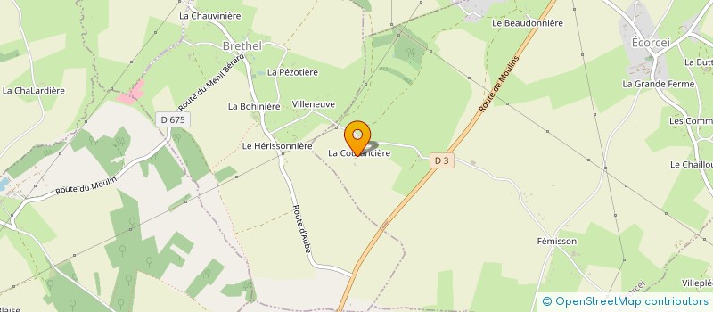 localisation de l'entreprise DE L'ORCHIDEE à ECORCEI