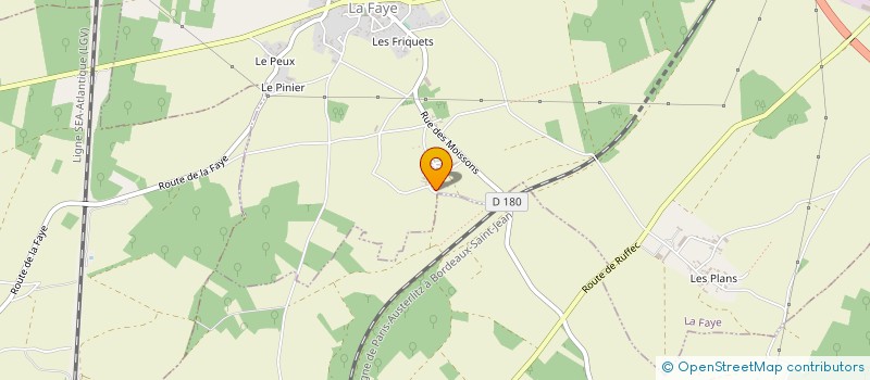 localisation de l'entreprise DE L'ORMEAU à LA FAYE
