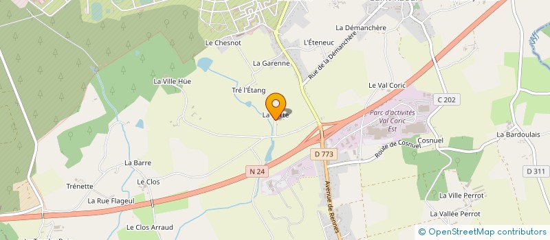 localisation de l'entreprise DE L OURMET à GUER