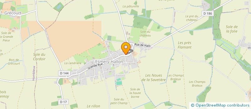 localisation de l'entreprise DE LA BAIE  ESMERY-HALLON