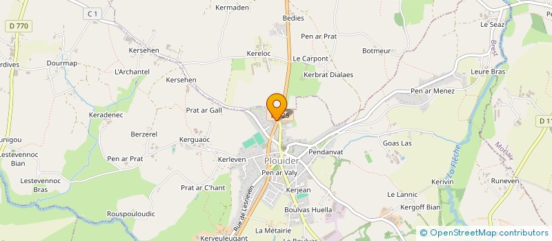 localisation de l'entreprise DE LA BAIE DE GOULVEN  PLOUIDER