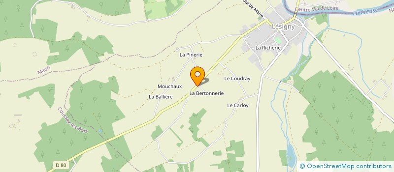 localisation de l'entreprise DE LA BALLIERE  LESIGNY