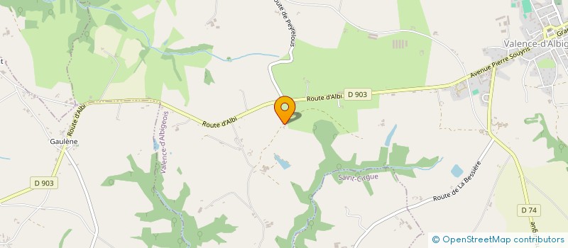 localisation de l'entreprise DE LA BARBASTIE  VALENCE D'ALBIGEOIS