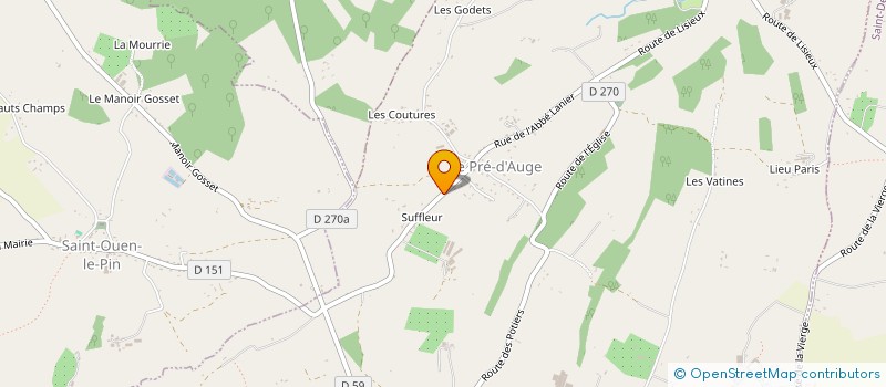 localisation de l'entreprise DE LA BARILLIERE SAINT DESIR à LE PRE-D'AUGE