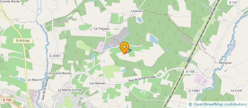 localisation de l'entreprise DE LA BAUDRIE  MONTGUYON