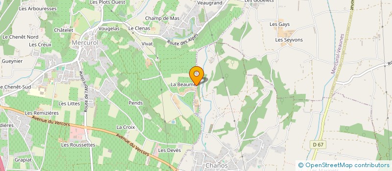 localisation de l'entreprise DE LA BEAUME  MERCUROL-VEAUNES