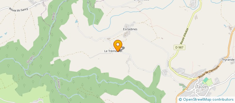 localisation de l'entreprise DE LA BEAUTOURNE  TAUVES