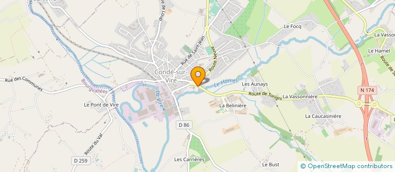localisation de l'entreprise DE LA BELINIERE à CONDE-SUR-VIRE