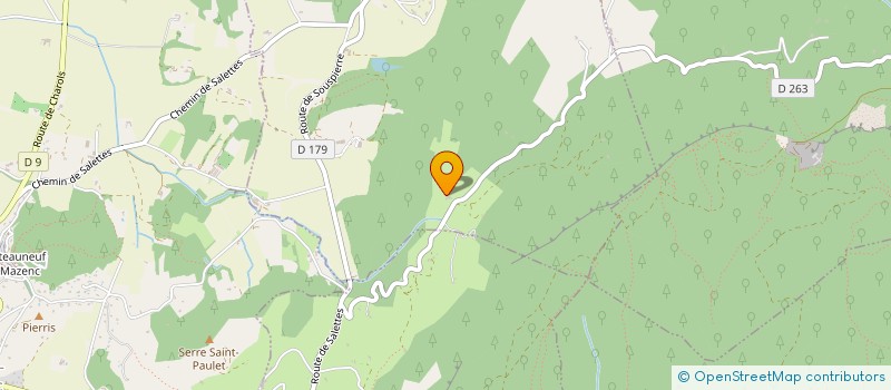 localisation de l'entreprise DE LA BELLANE  SALETTES