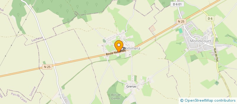 localisation de l'entreprise DE LA BELLEVUE  WARLINCOURT-LES-PAS