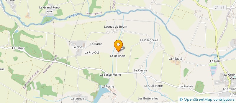 localisation de l'entreprise DE LA BELLINAIS à MARSAC-SUR-DON