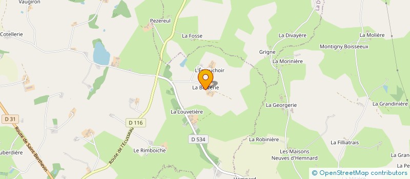 localisation de l'entreprise DE LA BERCERIE à SAINT-MARS-SUR-LA-FUTAIE