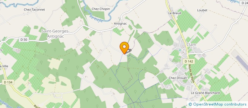 localisation de l'entreprise DE LA BERGERIE  SAINT-GEORGES-ANTIGNAC