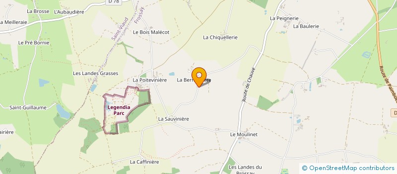 localisation de l'entreprise DE LA BERNARDIERE  FROSSAY