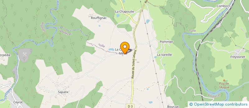 localisation de l'entreprise DE LA BESSADE  VOUTEZAC