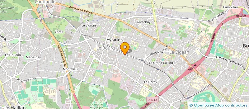 localisation de l'entreprise DE LA BIBLANQUE  EYSINES