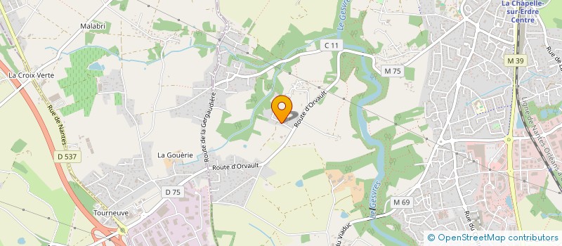 localisation de l'entreprise DE LA BITAUDAIS à LA CHAPELLE-SUR-ERDRE