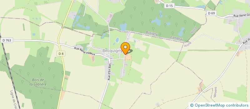 localisation de l'entreprise DE LA BONNETTE  BECQUIGNY