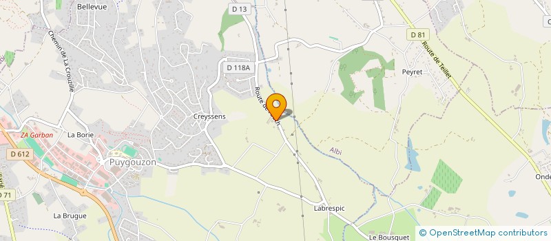 localisation de l'entreprise DE LA BORIE NEUVE  FREJAIROLLES