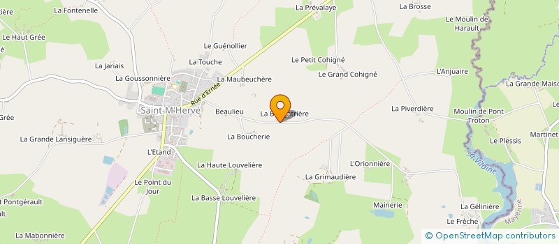 localisation de l'entreprise DE LA BOUGATRIERE  SAINT-M'HERVE
