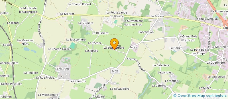 localisation de l'entreprise DE LA BOURAUDIERE à COUERON