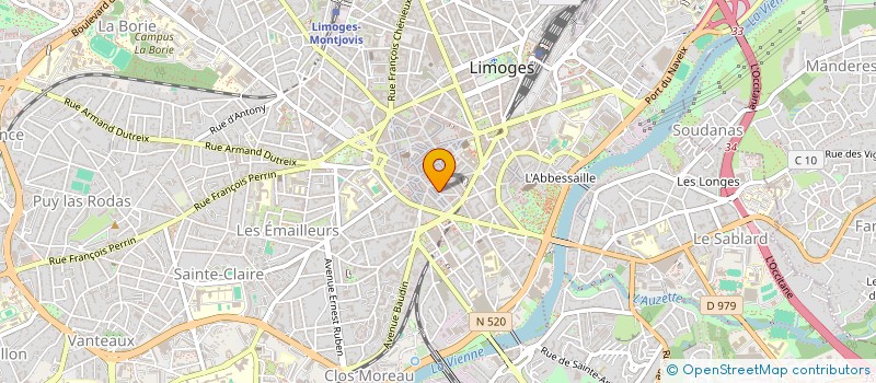 localisation de l'entreprise DE LA BOURDONNAIE ET SAGLIA à LIMOGES